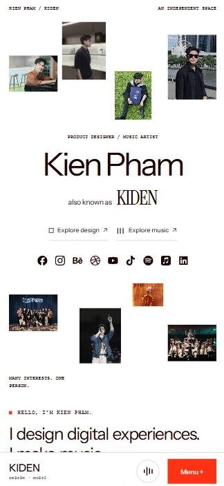 Kien Pham / KIDEN — website homepage